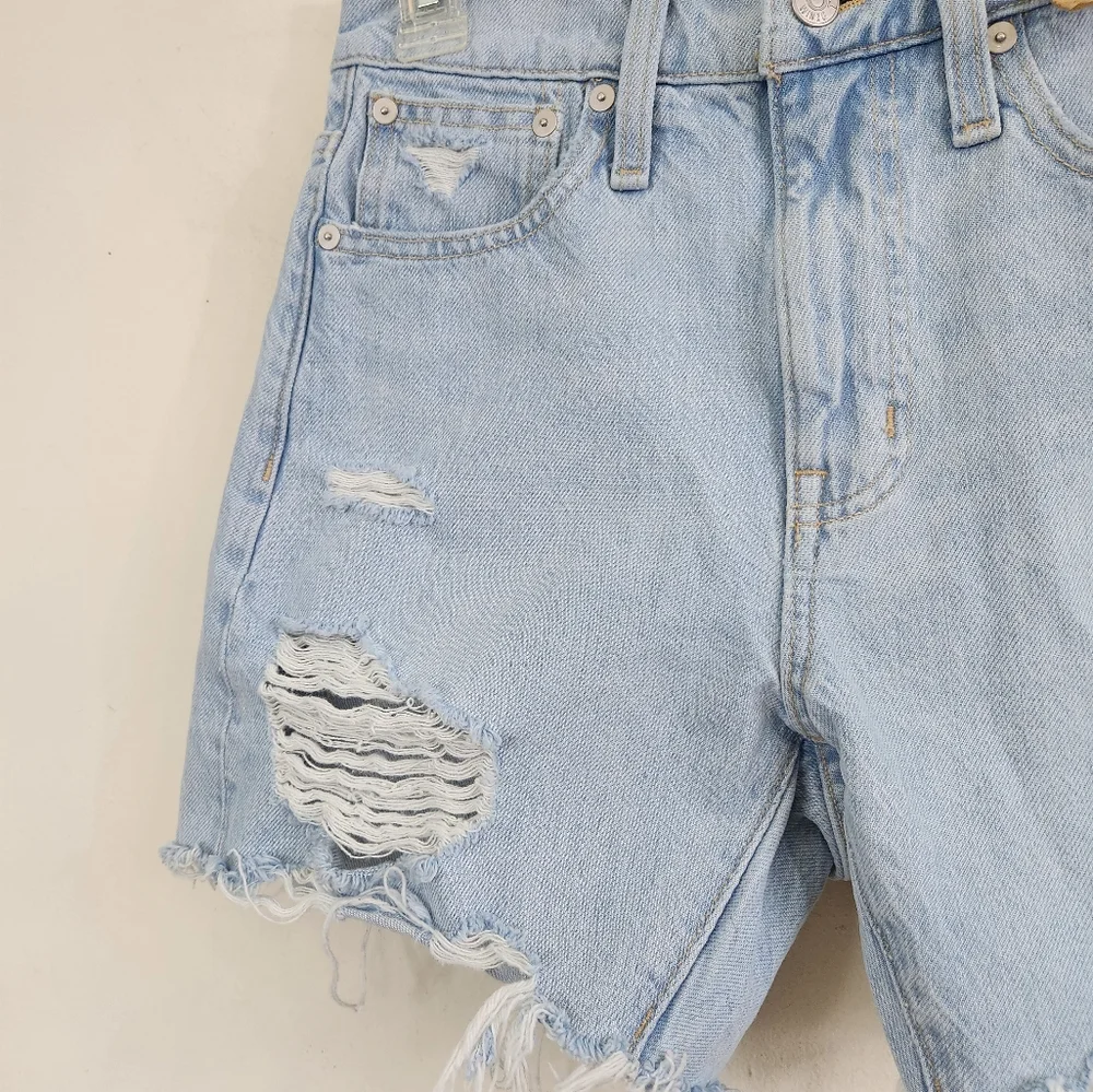 Madewell Relaxed mid Length denim shorts - Picture 3 of 6